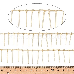 ラックメッキ真鍮リンクチェーン  長持ちメッキ  ニッケルフリー  ハンダ付け  スプールで  ライトゴールド  25x2x1mm  約32.81フィート（10m）/ロール&nbsp;CHC-A007-01KCG