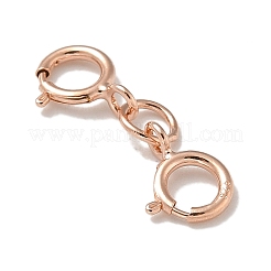 スターリングシルバーのダブル引き輪925個  ローズゴールド  16x6x1mm&nbsp;STER-R003-07RG