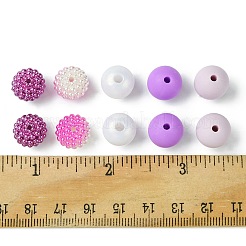 DIY ラウンド シリコン & アクリル & ベリー ビーズ ファインディング キット  ミックスカラー  11.5~12x12mm  穴：1~3mm.&nbsp;DIY-FS0006-26F