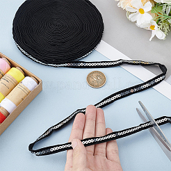 10 Yards Black Nylon Ribbon&nbsp;SRIB-WH0012-09B