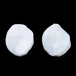 手作りランプワークビーズ  葉  ミックスカラー  14~18.5x13.5~15x3.5~6mm  穴：1.2~1.8mm&nbsp;LAMP-T011-17