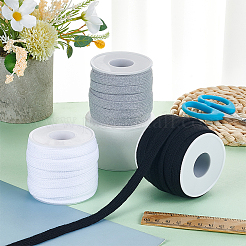 3束3色のポリエステルコットンリボン  洋服アクセサリー  ミックスカラー  3/8インチ（10mm）  約10.94ヤード（10m）/バンドル  1bundle / color&nbsp;OCOR-BC0008-66A