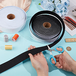2 Rolls 2 Colors Self-adhesive Polyester Fabric&nbsp;DIY-BC0014-40