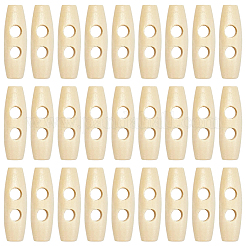 30Pcs Natural Wood Buttons&nbsp;FIND-GF0009-92B