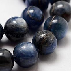 Natural Grade AB Kyanite/Cyanite/Disthene Round Bead Strands&nbsp;G-O143-06-10mm