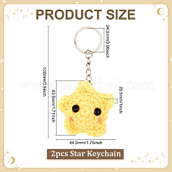 Polyester Keychains&nbsp;KEYC-WH0034-58