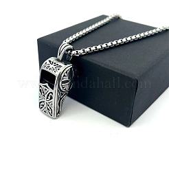 304 Stainless Steel Punk Whistle Pendant Necklaces&nbsp;BE9352