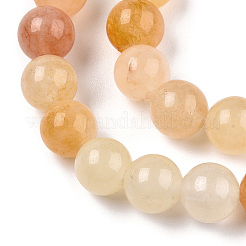 天然石イエローアベンチュリンビーズ連売り  ラウンド  6mm  穴：1mm  約59個/連  14.96インチ&nbsp;G-Q948-80A-6mm