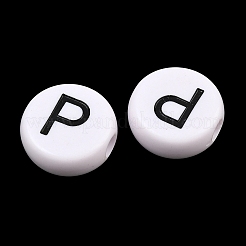 Opaque White Acrylic European Beads&nbsp;AC-CBA3BDD-01P