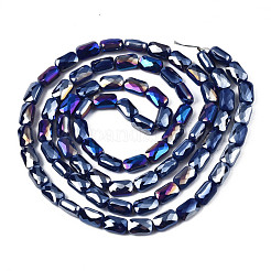 Electroplate Opaque Solid Color Glass Beads Strands&nbsp;EGLA-N002-25-B
