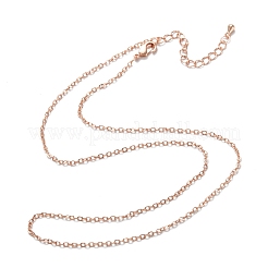 Brass Cable Chain Necklaces&nbsp;NJEW-K123-05RG