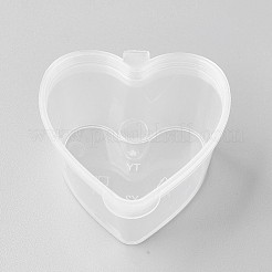 45mlハート型調味料箱  使い捨て味付けカップ  透明  4.6~5.8x5.5x3.2cm  容量：45ml（1.52液量オンス）&nbsp;LS-CON-WH0031-01