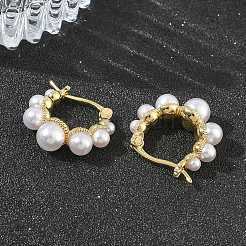 Brass Hoop Earrings for Women&nbsp;EJEW-A168-14G