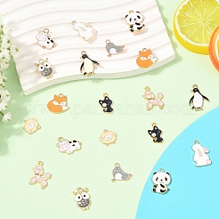 20Pcs 10 Styles Alloy Enamel Pendants&nbsp;ENAM-YW0009-20