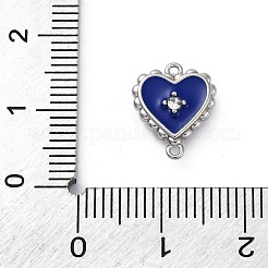 304 Stainless Steel Enamel Heart Connector Charms&nbsp;STAS-M110-04P
