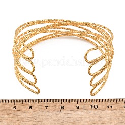女性用304ステンレススチールカフバングル  イオンプレーティング（ip）  ゴールドカラー  内径：2-1/2インチ（6.35cm）&nbsp;BJEW-Z155-05G