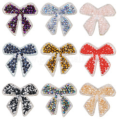 9Pcs 9 Colors Polyester Cloth Patches&nbsp;PATC-TA0001-30