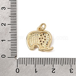 Brass Micro Pave Clear Cubic Zirconia Pendants&nbsp;CU-CBA7D12-14G