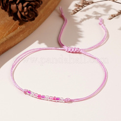 Adjustable Glass Seed Beaded Friendship Braided Bracelets for Daily Wear and Gifts&nbsp;BE2039-10