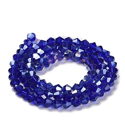 Transparent Electroplate Glass Beads Strands&nbsp;GLAA-F029-4mm-A06