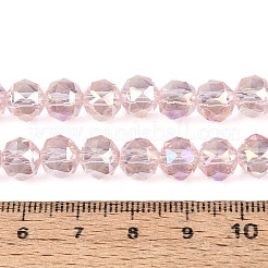 AB Color Plated Transparent Glass Round Beads Strands&nbsp;EGLA-T029-8mm-12T-13