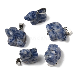 Natural Blue Spot Jasper Pendants&nbsp;G-B127-02P-06