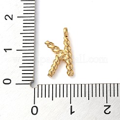 316サージカルステンレスペンダント＆チャーム  ゴールドカラー  文字k  14.5x7.5x2mm  穴：2mm&nbsp;LS-STAS-D031-01K