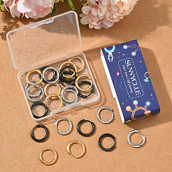 24Pcs 3 Colors 303 Stainless Steel Textured Hoop Earrings for Women&nbsp;EJEW-SC0001-80