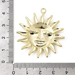 合金ペンダント  太陽のチャーム  ゴールドカラー  41x37.5x4mm  穴：2.2mm&nbsp;FIND-B060-01G