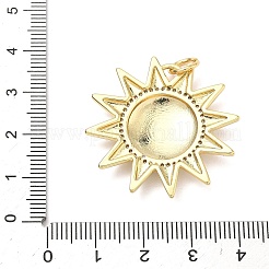 Brass Micro Pave Cubic Zirconia Pendants&nbsp;KK-P345-20G
