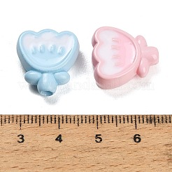 Two Tone Opaque Enamel Acrylic Beads&nbsp;AC-CBAD9B6-04