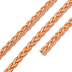3 プライ pu レザー編組コード  フラット  オレンジ  5x1.5mm  約107.17ヤード（98m）/バンドル&nbsp;OCOR-Q059-01L