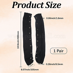 Acrylic Fiber Knit Socks with Button&nbsp;AJEW-WH20080-20B