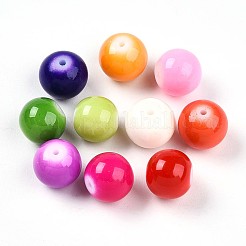 ペイントガラスビーズを焼く  模造磁器ビーズ  ラウンド  ミックスカラー  10~10.5mm  穴：1.2~1.6mm  約775個/1000g&nbsp;DGLA-Q020-10mm-M01