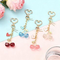 Alloy Enamel with Resin Pendant Decorations&nbsp;HJEW-YW00447-01
