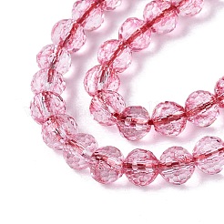 Dyed Transparent Crackle Glass Beads Strands&nbsp;GLAA-Q108-01A-A06