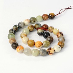 Natural Xiuyan Jade Strands&nbsp;G-O060-15-12mm