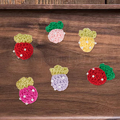 12Pcs 6 Colors Hand Crochet Wool Ornament Accessories&nbsp;DIY-DR0001-09