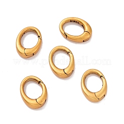 スターリングシルバースプリングゲートリング925個  オーバル  アンティーク黄金  12.5x9.5x3mm  内径：8x6mm&nbsp;STER-D036-13AG-01