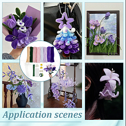 DIYぬいぐるみスティックセット  パイプクリーナー  ポリエステルシェニールステム  鉄の茎の花棒  プラスチック製のパーツと  造花ブーケサポート用  ミックスカラー  300~305x6.5~7mm  約98~100個/セット&nbsp;DIY-OC0015-61