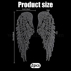 Wing Glass Hotfix Rhinestone&nbsp;DIY-WH0504-688