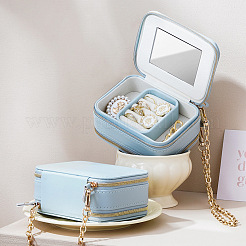 2-Layer Portable PU Leather Jewelry Set Shoulder Bag Boxes&nbsp;PW-WG82578-01