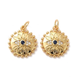 Brass Micro Pave Cubic Zirconia Pendants&nbsp;ZIRC-P092-019G-RS
