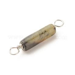 Natural Jade Connector Charms&nbsp;PALLOY-JF01574-06