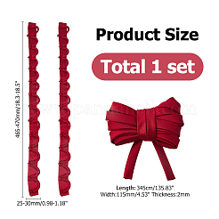 シルク サテン リボン  衣類用アクセサリー  ギフトデコレーション  レッド  1~1-1/8インチ（25~30mm）&nbsp;OCOR-WH0105-180A