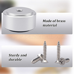 アルミ家具パッド4個  テーブル、椅子、ネジ、脚  鉄ネジ4本付き  プラチナ  20x11mm&nbsp;FIND-CP0003-81P
