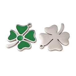 304 Stainless Steel with Green Enamel Pendants&nbsp;SA-CBA061A-04P