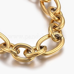 Ion Plating(IP) 304 Stainless Steel Cross Chain Bracelets&nbsp;BJEW-L634-11G
