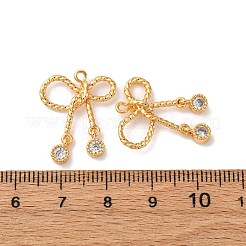 Brass Micro Pave Cubic Zirconia Pendants&nbsp;KK-K382-59G