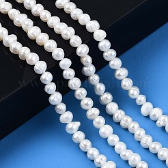 天然養殖淡水パールビーズ連売り  ポテト  5~7x5~5.5x4~5mm  穴：0.5mm  約70~71個/連  13.78インチ（35cm）〜13.98インチ（35.5cm）&nbsp;PEAR-N013-04A